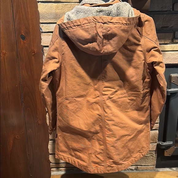 Carhartt Brown Pea Coat with Sherpa Lining - Picture 5 of 7